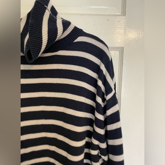 Gap Navy Striped Turtleneck Sweater - Picture 6 of 9